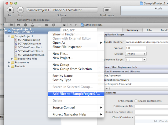Adding files to your project