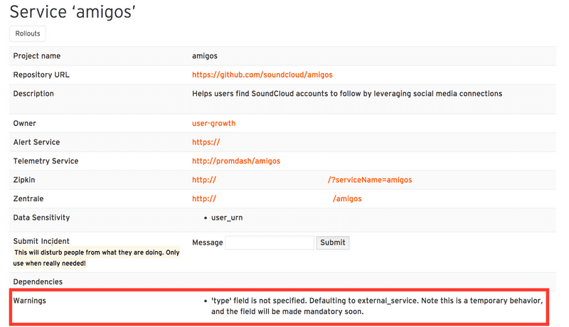 Manifest validation warning in system details page